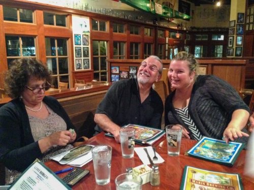 2014 Post-concert counting the till at Marin Brewing
