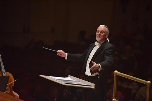 Allan conducting his "Te Deum" at Carnegie Hall, 2018