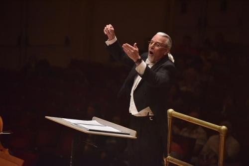 Allan conducting his "Te Deum" at Carnegie Hall, 2018