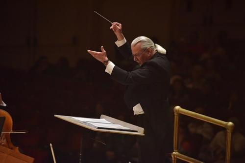 Allan conducting his "Te Deum" at Carnegie Hall, 2018