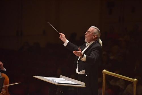 Allan conducting his "Te Deum" at Carnegie Hall, 2018