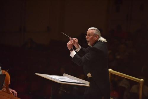 Allan conducting his "Te Deum" at Carnegie Hall, 2018