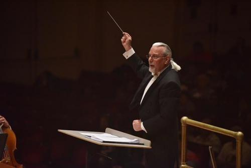 Allan conducting his "Te Deum" at Carnegie Hall, 2018